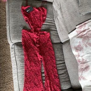 Two piece lace outfit